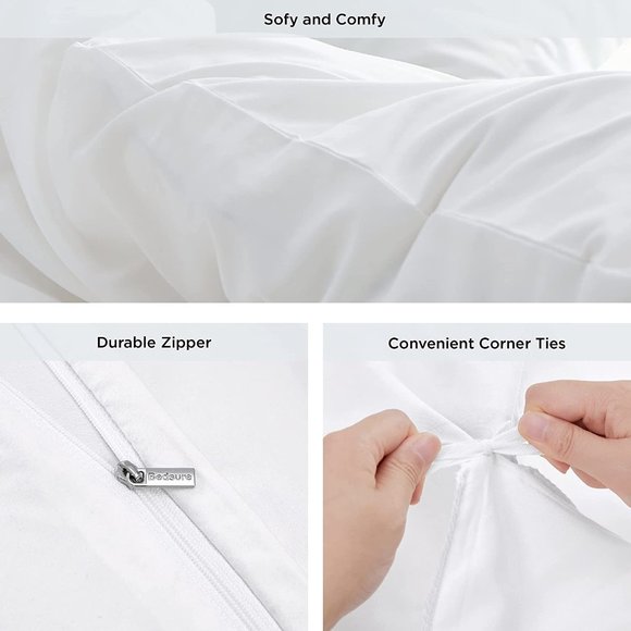 New Full or Queen Duvet Covers Queen Size - Soft Brushed Microfiber 3 Pi… - Picture 7 of 8